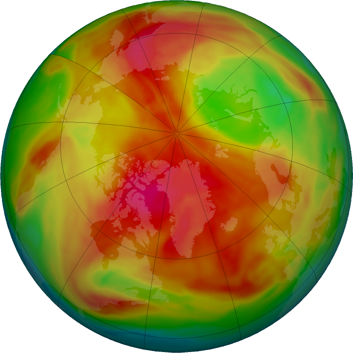 Arctic ozone map for 14 March 2018
